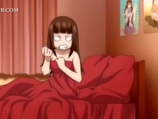 3d hentaï dame obtient chatte baisée sous la jupe en lit