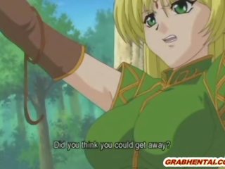 Bondage hentai Elf with bigboobs swell fucked bigcock in the forest